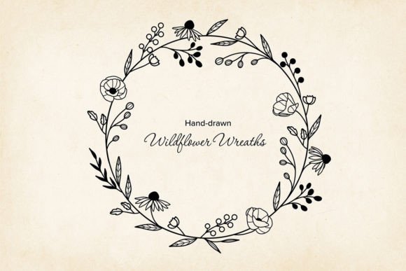 Download Hand-drawn Vector Floral Garland SVG - Flora Collection