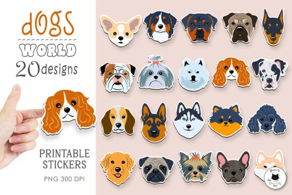 Download Dog Breed Sticker Bundle | Dog Stickers - Sticker Collection