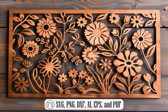 Download Laser Cut Floral Panel SVG Cut File - Flora Collection