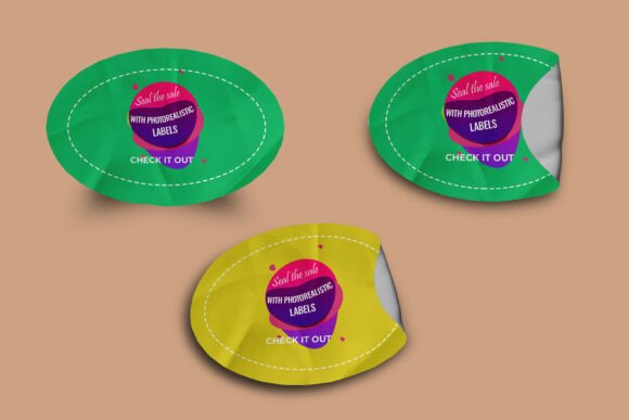 Download Deluxe Realistic Sticker Mockup Template - Sticker Collection