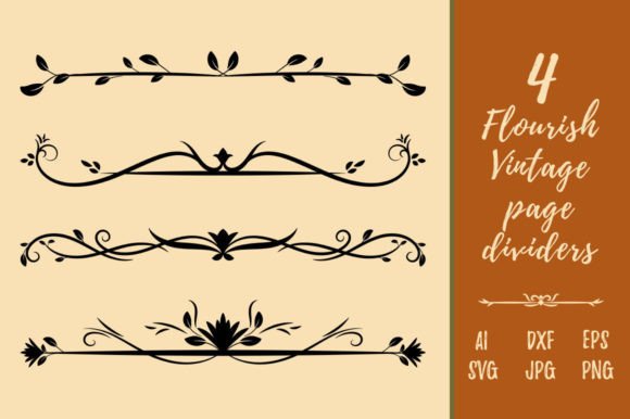 Download Decorative Vintage Floral Page Divider - Flora Collection