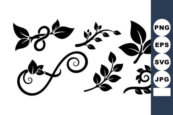 Download Black Floral Vine Decorative Elements Ve - Flora Collection