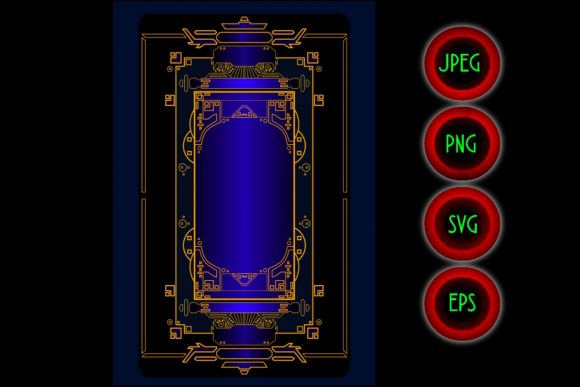 Download Oriental Glowing Blue Card Background - Oriental Collection