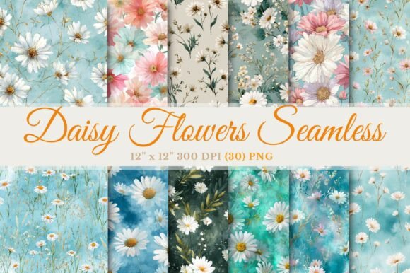 Download Daisy Flowers Watercolor Floral Seamless - Flora Collection